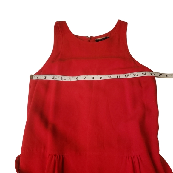 Burberry London Women's Size 6 Sleeveless Red Dress with Belt - Picture 4 of 16